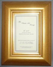 H Range - Step Dome Gold Picture Frame