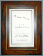 E Range - Flat Walnut With Gold Line Picture Frame