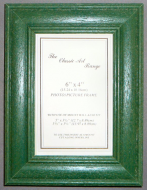 E Range - Green Stained Wood Picture Frame