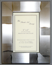 H Range - Modern Check Silver Picture Frame